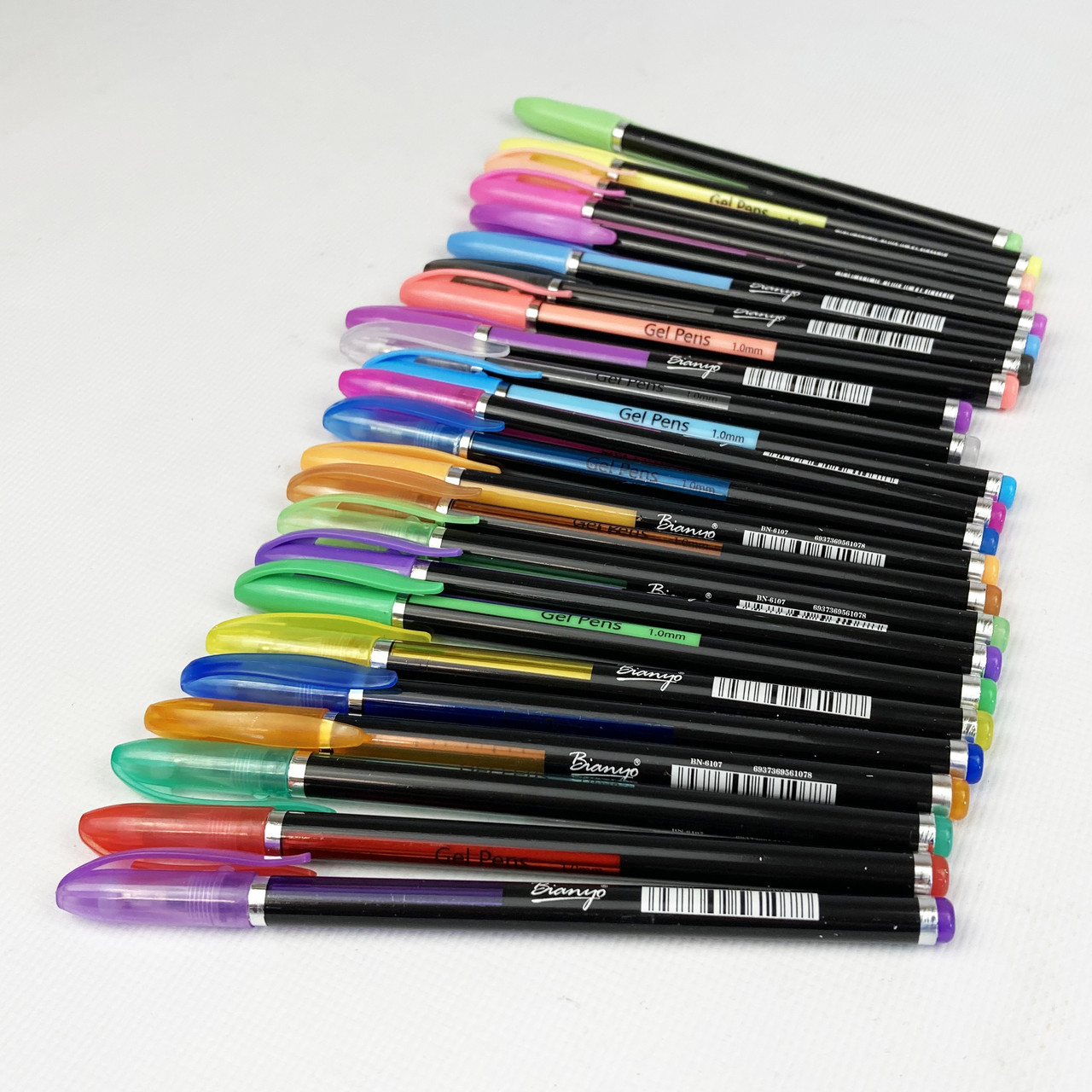 Набір різнокольорових гелевих ручок Gel Pens 48 шт 1 мм у пластиковому чохлі