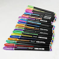 Набор разноцветных гелевых ручек Gel Pens 48 шт 1 мм в пластиковом чехле