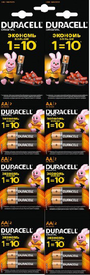 Батарейки Duracell LR06/AA MN1500 (щелочные-alkaline) - фото 2 - id-p14986879