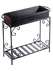 Мангал із дровницею на 12 шампурів 4 мм