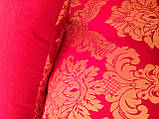 Подушка червона із золотим вензелем Jab, фото 2