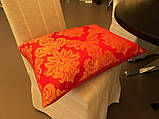Подушка червона із золотим вензелем Jab, фото 10