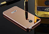 Чохол-пенал, бампер, накладка для Meizu M2 Note, складаний матеріал алюміній/пластик, колір червоне золото, фото 5