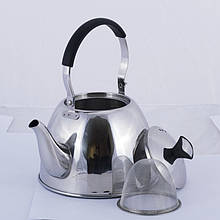 Чайник-заварник Kamille 1 літр з нержавіючої сталі з ситечком KM-1093