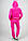 Штани спортивні жіночі велюрові з 2 кишенями рожеві, фото 5