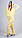 Штани спортивні жіночі велюрові з 2 кишенями жовті, фото 4
