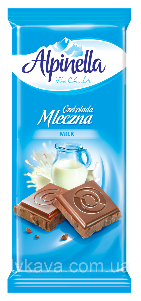Молочний шоколад Alpinella Mleczna , 90 гр