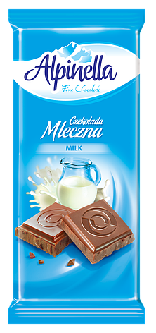 Молочний шоколад Alpinella Mleczna , 90 гр, фото 2