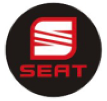 Захисні ковпачки на ніпеля Seat 4 шт чорні з червоним лого, фото 2