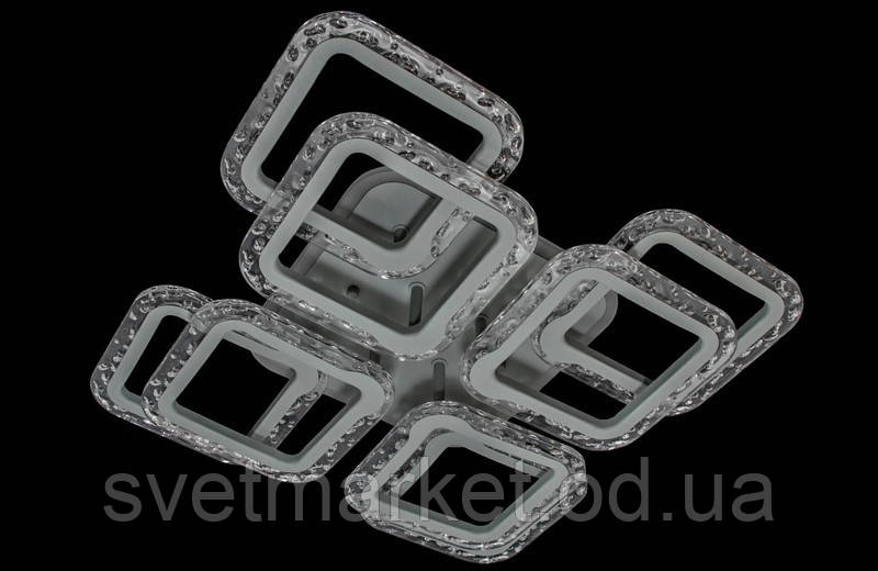 Яскрава сучасна люстра 2517/4+4GR LED 3color dimmer