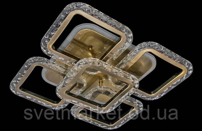 Яскрава сучасна люстра 2517/4+1BR LED 3color dimmer