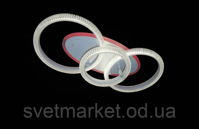 Стельова LED-люстра з димером і підсвіткою 77016/2+1WH LED 3color dimmer