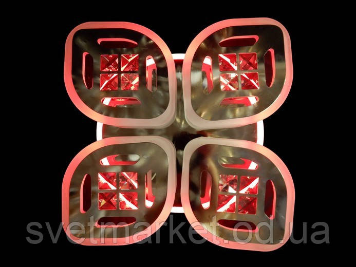 Стельова люстра для спальні 6012/4HR LED 3color dimmer