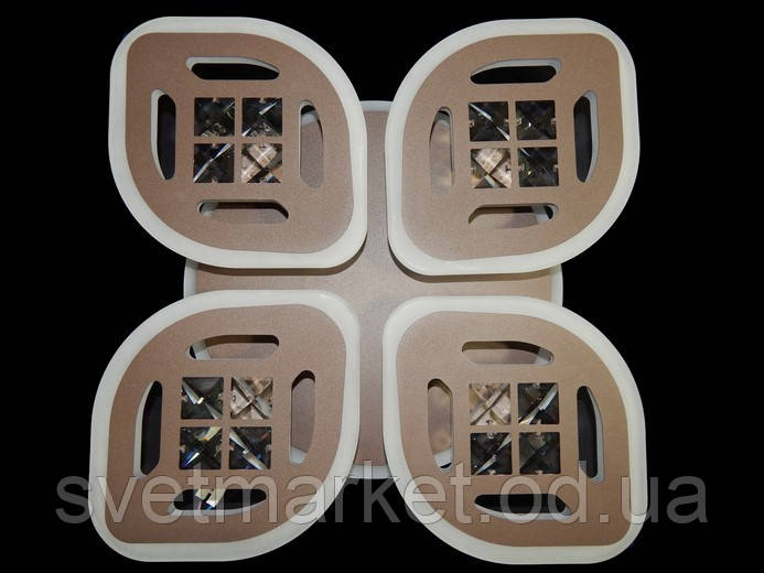 Стельова люстра для спальні 6012/4CF LED 3color dimmer