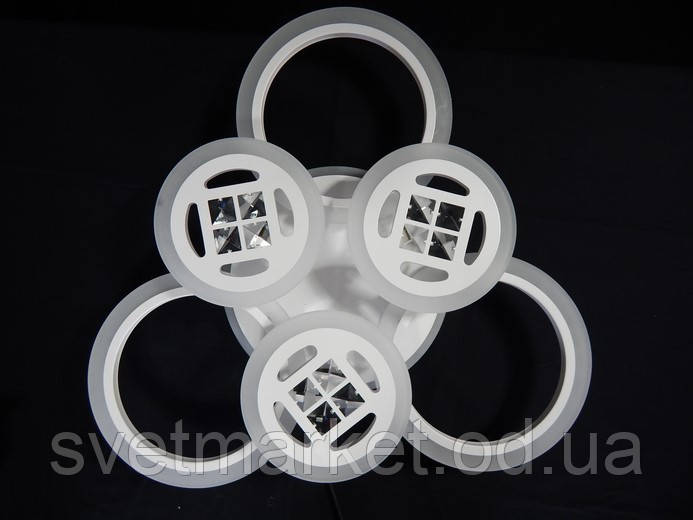 Стельова світлодіодна люстра з димером 6011/3+3WH LED 3color dimmer