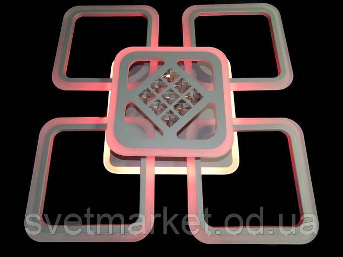 Сучасна LED люстра 6009/4+1GR LED 3color dimmer