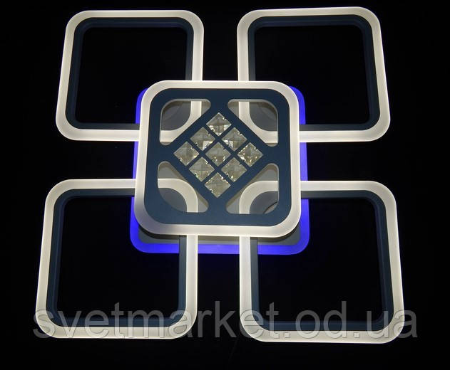 Сучасна LED люстра 6009/4+1HR LED 3color dimmer