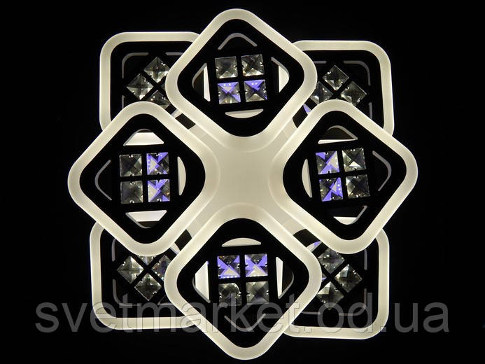 Сучасна яскрава люстра 6009/4+4S HR LED 3color dimmer