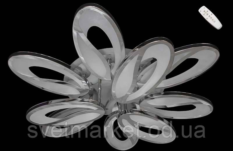 Стельова хромована люстра 5565/6+3HR LED 3color dimmer