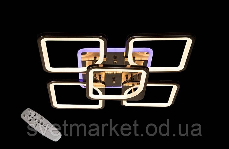 Стельова люстра з димером 5543/4+1BHR LED 3color dimmer