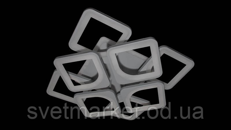 Сучасна яскрава діодна люстра 5543/4+4S GR LED 3color dimmer