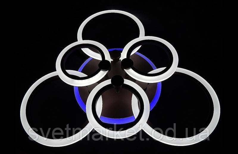 Стельова LED-люстра з димером і підсвіткою 2374/3+3CF LED 3color dimmer