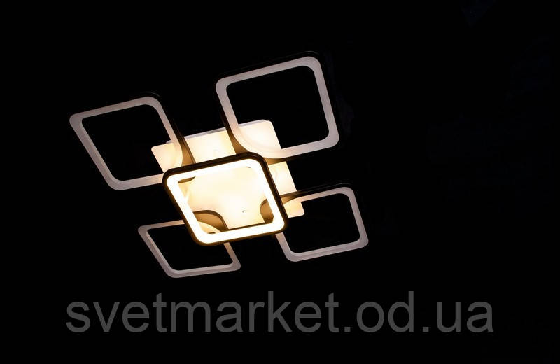 Світлодіодна пристебна люстра з нічником і димером 5543/4+1BK dimmer