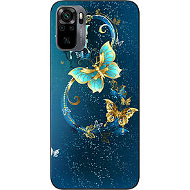 Чохол силіконовий для Xiaomi Redmi Note 10 з картинкою Красиві метелики