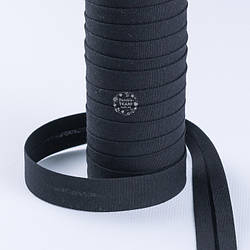 Коса бейка з бавовни чорного кольору (ширина 18 мм)