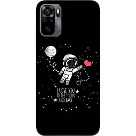 Чохол силіконовий для Xiaomi Redmi Note 10 з картинкою Любов до місяця