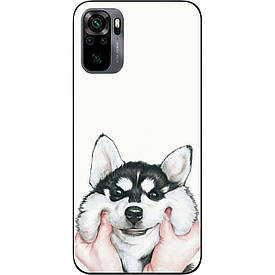 Бампер силіконовий для Xiaomi Redmi Note 10 з малюнком Хаскі