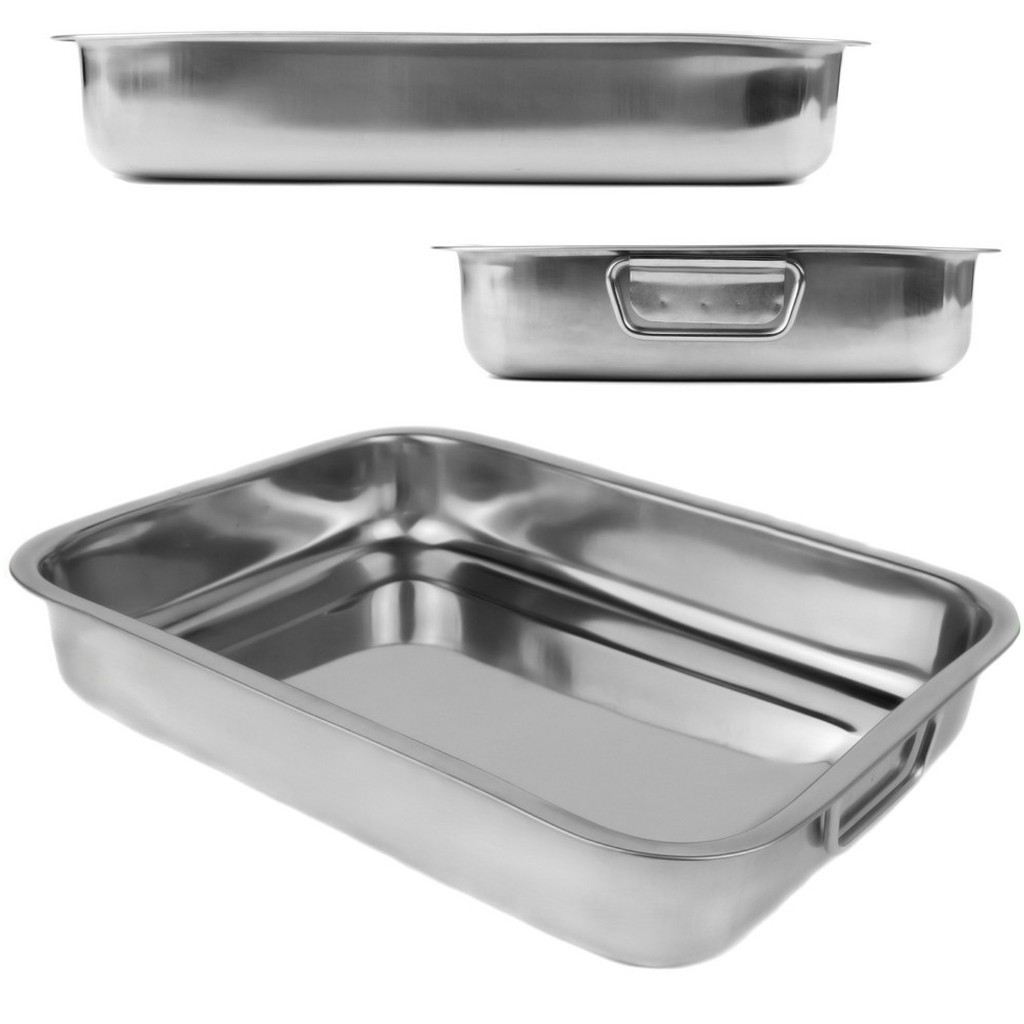 Купить Противень из нержавеющей стали с ручками 38см*28см высота 6см №3 ...