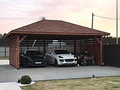Дерев'яний навіс для автомобіля
