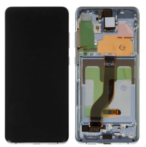 Дисплей для Samsung G985 Galaxy S20 Plus з сенсорним склом в рамці (Чорний) Сервісний оригінал