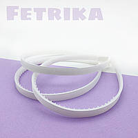 Обруч пластмасовий з репсовою стрічкою 10 мм, БІЛИЙ