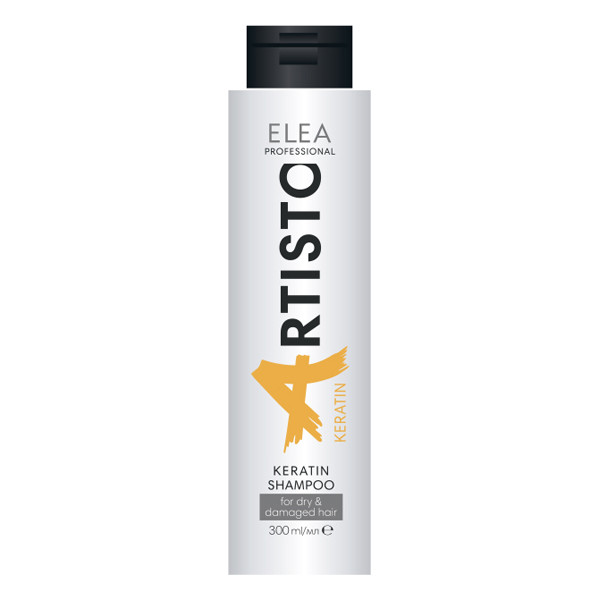 Шампунь з кератином для відновлення волосся Elea Professional Artisto Keratin Shampoo 300 мл