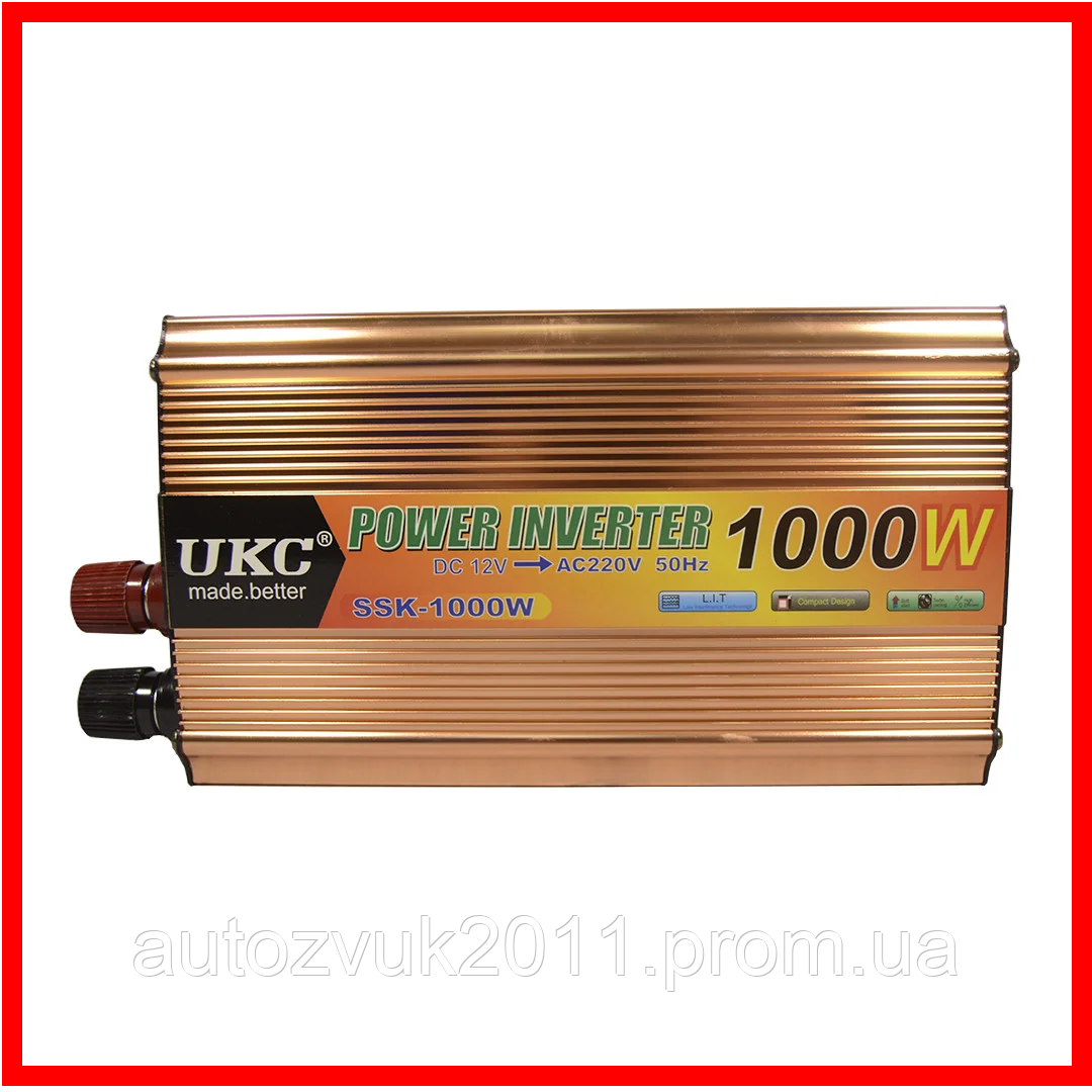 Перетворювач Напруга (інвертор) UKC 12 — 220 V — 1000 W