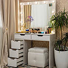 Стіл для макіяжу з дзеркалом, туалетний столик, стіл для візажиста., фото 2
