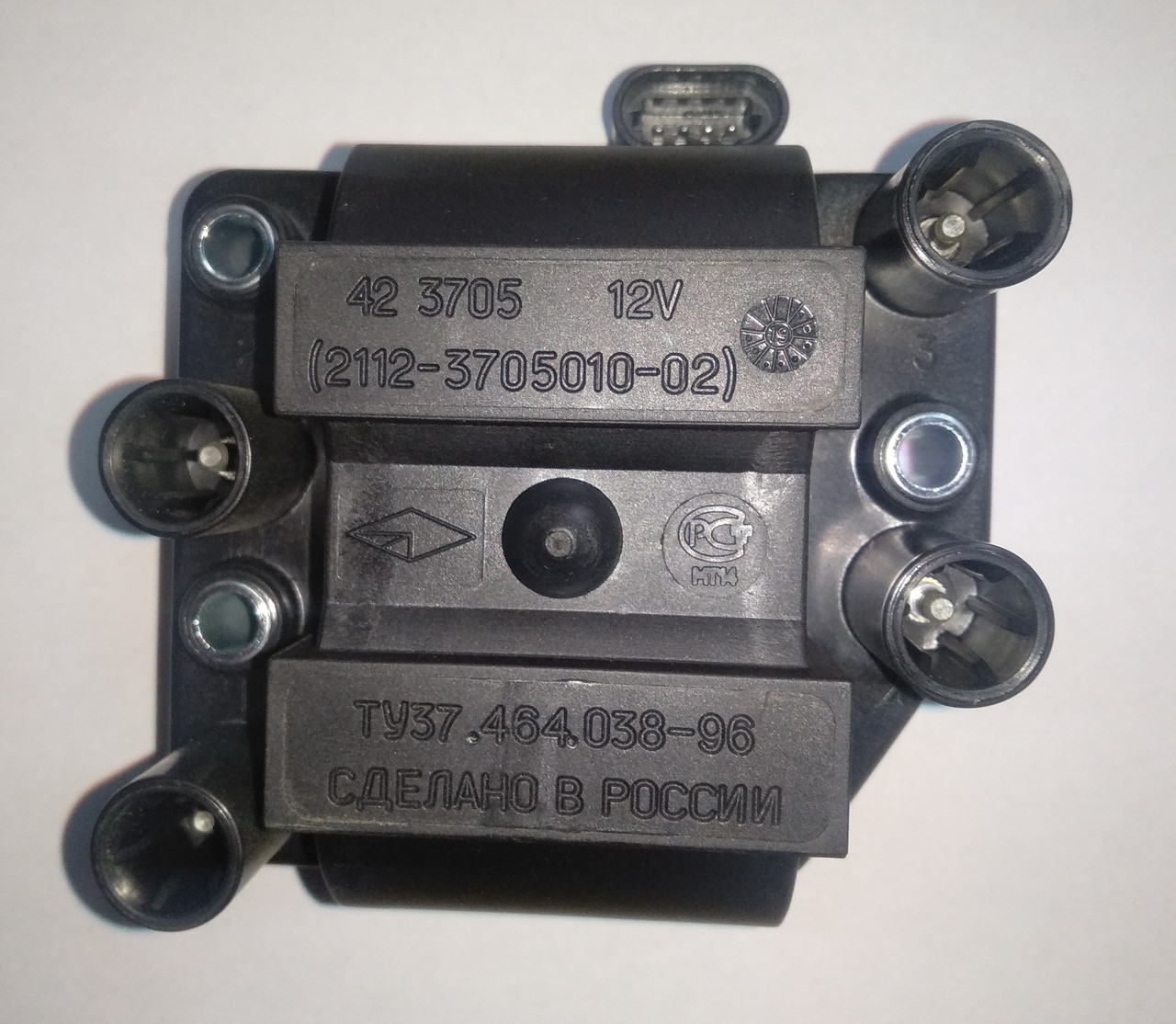 Котушка запалювання 42.3705 ВАЗ 2110, 2114, 1118, 2170, Daewoo Sens (4 контакт.), фото 1