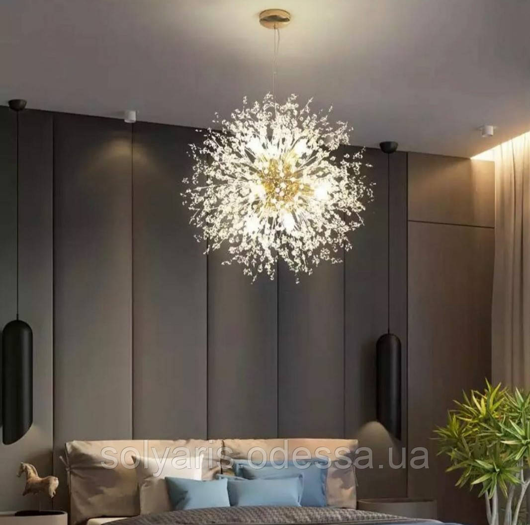 Люстра-підвіс 229051-400 40 см хром, золото, фото 1