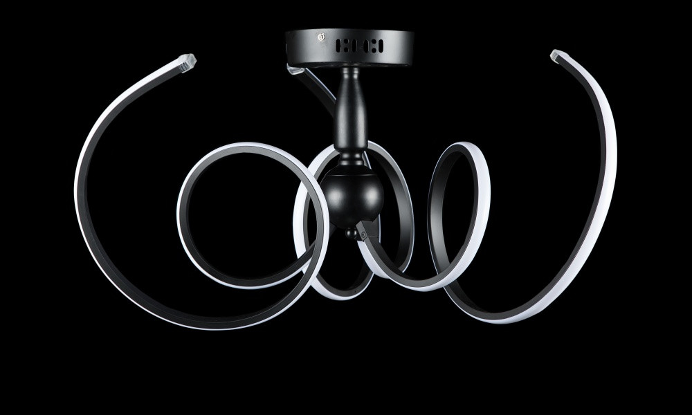 Чорна стельова люстра LK39085B/3 LED (BK), фото 1