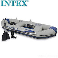 Надувная трёхместная лодка Intex Mariner 3 set, Intex 68373