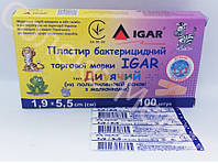 Пластырь бактерицидный одноразовый, детский, IGAR 1,9 х 5,5 см, 100 штук в упаковке