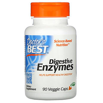 Травні ферменти Doctor's Best Digestive Enzymes ензими для травлення 90 рослинних капсул