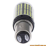 Автолампи двоконтактні P21/5W 144 LED 6000 K BAY15D 1157 світлодіодні габарит стоп задній хід, фото 3