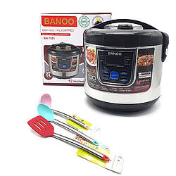 Мультиварка Пароварка Banoo 12 програм з йогуртницею для кухні на 6 л 1500 Вт і набір кухонного начиння