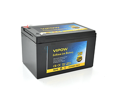 Акумуляторна батарея літієва Vipow 12 V 18 A з елементами Li-ion 18650 з вбудованою ВМS-платою, (3S9P)