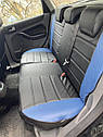 Чохли Daewoo Matiz модельні MAX-L з екошкіри Чорно-синій, фото 4