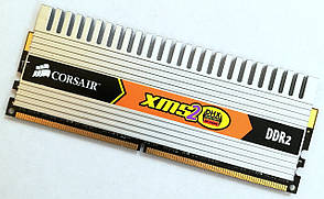 Ігрова оперативна пам'ять Corsair XMS2 DDR2 2Gb 800MHz PC2-6400U 2R8 CL4 (CM2X2048-6400C4DHX) Б/В