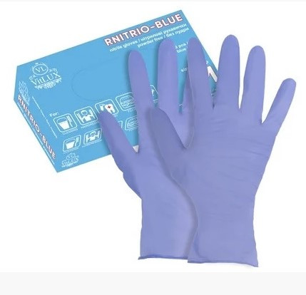 Рукавички нітрилові без пудри NITRILUX BLUE 100 шт (XL)